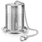 Teabloom elegant stainless steel tea infuser with large capacity for loose-leaf brewing