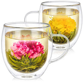 Teabloom oversized mug two-pack with bold design for hot tea lovers