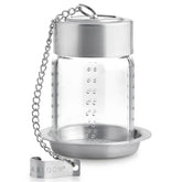 Teabloom Puresteep glass tea infuser with lid for pure flavor during brewing