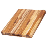 Teakhaus large edge-grain teak cutting board with smooth surface for precise slicing
