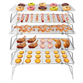 TeamFar 5-tier cooling rack with sturdy stainless steel for even cooling.
