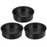 TeamFar 6-inch round cake pan set of three for even layers.