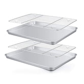 TeamFar baking pan 4-piece set on display for versatile toaster oven cooking