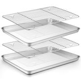 TeamFar baking sheet with rack set for versatile batch cooking and easy cleanup