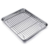 TeamFar stainless steel baking tray with mirror finish for easy release.