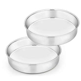TeamFar cake pan set with a mirror finish for pristine 8-inch layers.