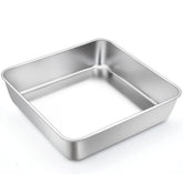 TeamFar square cake pan with brushed surface for smooth release