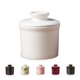 Teapeak butter keeper with water line preserves freshness on the counter