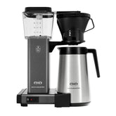 Technivorm Moccamaster KBT 79115 front view in stone grey, stylish kitchen addition.