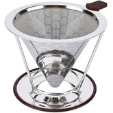 TECHSHARE pour-over dripper with 800-mesh filter for a clean, flavorful cup.