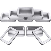 TecUnite clear-top tin box in silver showing contents for easy identification