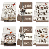 TecUnite farmhouse towels collection showcases rustic designs for stylish decor and reliable drying