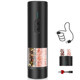 TEDNON 2-in-1 dual-chamber grinder ready for quick salt and pepper seasoning.
