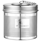 TEEMADE extra large tea infuser with threaded lid for loose leaf tea