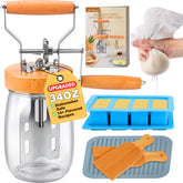 Teemars Butter Churner jar showing 34oz capacity for fresh butter