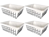 TEETOOKEA wire storage baskets 4-pack offer clear view and easy access.