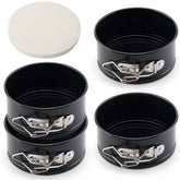 Tellshun 4inch mini springform pan with removable bottom for easy cheesecake release.