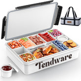 TENDWARE snackle box with insulated bag for portable charcuterie on the go
