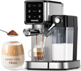 TENKER Espresso Machine front view with touchscreen for quick single or double-shot drinks.