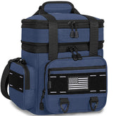 TENKIST Expandable Tactical Lunch Box blue front view showing rugged exterior for daily use