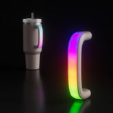 Terficer Rose Quartz LED handle for Stanley 40oz enhances color and night visibility.