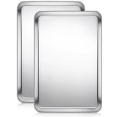 Terlulu baking sheet with stainless steel half-sheet edge for easy handling and even browning