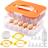 Terukir lid-and-stackable-egg-tray showing space-saving design for fridge storage