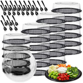 Tessco for you 24-pack tray with clear lid keeps foods fresh during transport.
