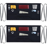 TEXVIDA 7-pocket server apron with zipper pocket keeps essentials organized.