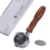 Teyearlife bottomless portafilter captures espresso shots with crema for real-time evaluation.