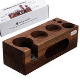 Teyearlife coffee tamper station 7-in-1 layout keeps espresso tools organized.