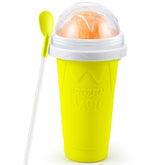 Tgosomt Slushy Cup in freezer ready for quick frozen drinks at home.