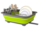 Thanstar collapsible dish drying rack, RV open state, space-saving design for camping kitchens