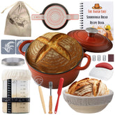 The Amish Chef Master Baker Sourdough Starter Kit with Dutch Oven, for fresh bread at home.