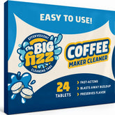The Big Fizz descaler tablet dissolving limescale for cleaner brews.