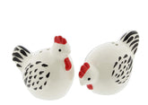 The Bridge Collection ceramic farmhouse salt and pepper chickens on display elevate table decor.