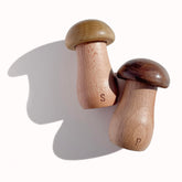 The Loquat Tree mushroom shaker closeup with screw-top lid for easy shaking