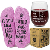 The ONLY GIFT WORTH GIVING funny 16oz wine glass, durable for everyday use.
