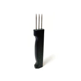 The Sausage Maker sausage pricker tool with 3 prongs for even air-pocket release.
