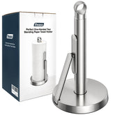 Theaoo tension arm on the paper towel holder enables one-handed tearing for quick cooking prep.