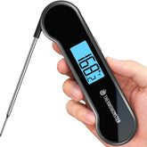 ThermoMonster 0.5s instant-read thermometer display helps quick temperature checks.