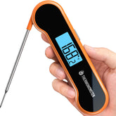 ThermoMonster instant-read thermometer with fast 0.5s display for precise cooking.