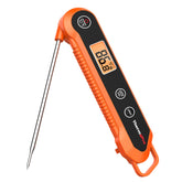 ThermoPro digital instant-read thermometer on grill provides fast, precise temperature readings.