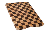 thetchry cutting board with checkered acacia wood design for stylish prep
