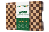 Thetchry end grain cutting board with juice groove captures liquids during prep.