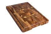 thetchry walnut end grain cutting board showing durable surface and knife-friendly protection.