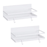 Thipoten magnetic spice rack mounted on microwave side keeps jars organized and accessible.