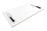 Thirteen Chefs extra-large cutting board for meats offers ample carving space.