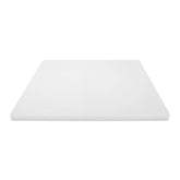 Thirteen Chefs thick white cutting board, 18x12 inches, stable for precise slicing.