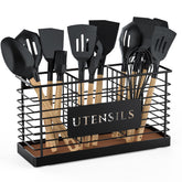 THYGIFTREE utensil holder on counter offering large capacity for cooking tools